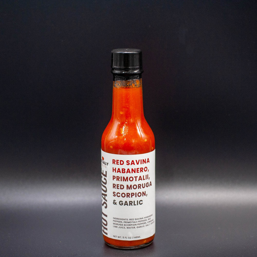 Red Savina Habanero, Primotalii, Red Moruga Scorpion and Garlic Hot Sauce